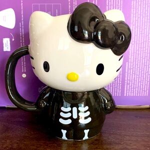 New Rare Hello Kitty full body Halloween skeleton mug